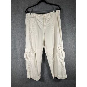 Lauren Ralph Lauren Pants Women 14 White Cargo Cropped‎ Relax Coastal Summer